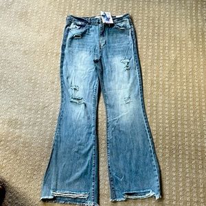 High rise flare jeans